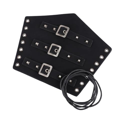 LIFKOME Armschutz Kunstleder gesteppt pädiprotect partydeko Einschulung armbinden swor Reitarmbänder Armschienen für Armbänder Ren Kostüm Punk Reitarmschützer Armband aus Kunstleder Black von LIFKOME