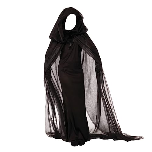 LIFKOME Cosplay Hexenkleid für Maskerade schwarzes Kleid Frauen halloween costume halloween kleidung Hexenkostüm für Frauen für Auftritte Halloween-Hexenkleid für Rollenspiele von LIFKOME