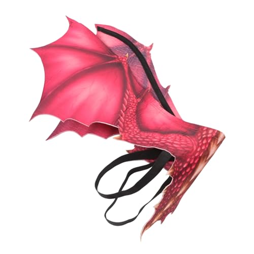 LIFKOME Drachenflügel Aus Vliesstoff Maskerade Drachenkostüm Drachen-requisite Für Erwachsene Halloween-zubehör Party-requisite Erwachsene Drachen Cosplay Flügel Cosplay-kostümzubehör Rot von LIFKOME