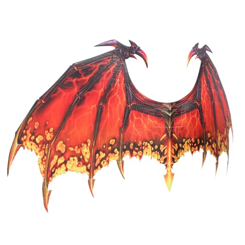 LIFKOME Drachenflügelkostüm halloween costume halloween kleidung halloween kostüme party assecoires halloween outfits Halloweenkostüm Halloween-Party-Kostüm kreative fliegende flügel rot von LIFKOME