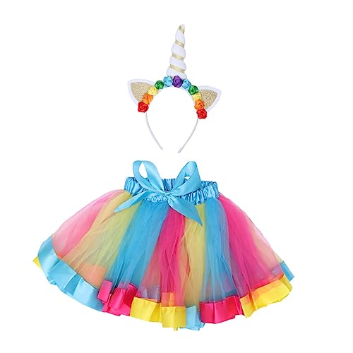 LIFKOME Einhorn Kostüm kinder ballettkleidung carnival costume girl regenbogenkleid Geburtstagsoutfit für Mädchen Tutu-Rock für Mädchen Einhorn-Partykleid einhorn mädchen kleidung Blue von LIFKOME