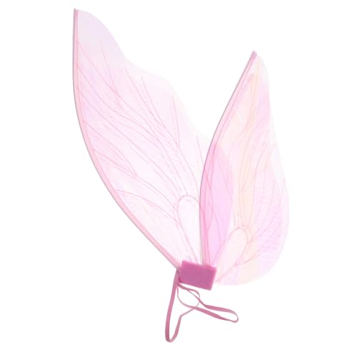 LIFKOME Feenflügel Mädchen Flügel Schmetterling Kostüm Flügel Schmetterling Cosplay Flügel Große Schmetterlingsflügel Feenkostüm Flügel Schmetterlingsdekoration Kostümzubehör Organza Rosa von LIFKOME