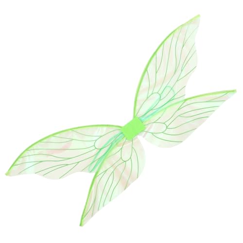 LIFKOME Flügel Verkleiden Sich Prinzessin Verkleidet Flügel Schmetterlingsfeenflügel Zubehör Für Feenkostüme Glitzernde Feenflügel Fee Cosplay Flügel Reine Feenflügel Light Green Garn von LIFKOME