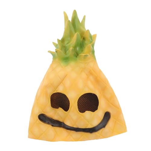 LIFKOME Fruchtmaske Cosplay-Partyhut Ananaskostüm für Kinder Obst Stirnbänder Obst-Cosplay-Hut lustige Masken Ananas-Masken zu Halloween Luau-Party-Stirnbänder Emulsion Yellow von LIFKOME