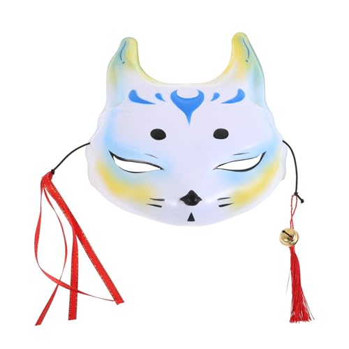 LIFKOME Fuchs Halbmaske Japanische Kitsune Maske Katze Tiermaske Für Halloween Cosplay Maskerade von LIFKOME