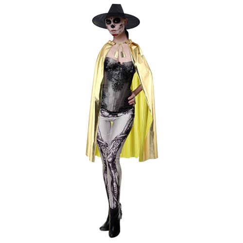 LIFKOME Goldener Umhang Für Erwachsene Langer Party Cloak Für Halloween Cosplay Und Kostümpartys Ideal Für Vampir Und Andere Kostüme von LIFKOME