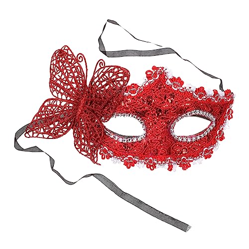 LIFKOME Halbgesichtsmaske Mit Schmetterling Damen Hautpflege Maskerade Halloween Kostüme Augenmaske Für Frauen Dampfaugen Schmetterlingsmasken Seidenaugen Spitzenaugen Halloween von LIFKOME