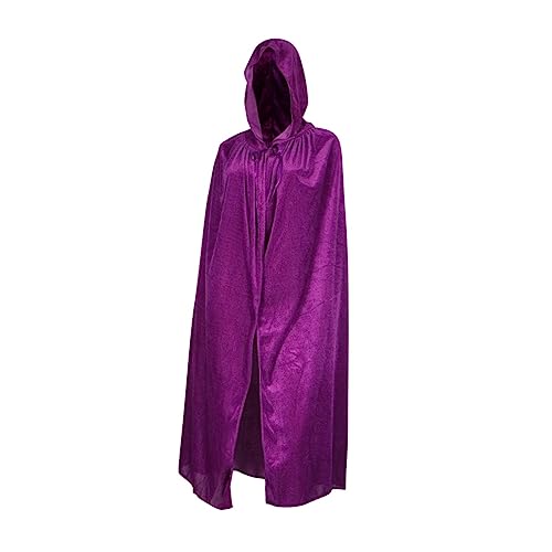 LIFKOME Halloween Kostüm Umhang 170cm Samt Damen Cape Gothic Vampir Tod Kostüm von LIFKOME