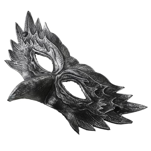 LIFKOME Halloween- Vogel Maskerade- Für Frauen Halbmaske Adler Maskerade Tierische Tiermasken Für Erwachsene Party-cosplay-requisite Silver Pu- von LIFKOME