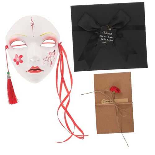 LIFKOME Hanfu-Maske halloween deko halloween-dekoration fasching accessoires Faschingszubehör heloween maske face paint Erwachsene Frauenmaske Halloween-Plastikmaske Halloween-Maskenstütze von LIFKOME