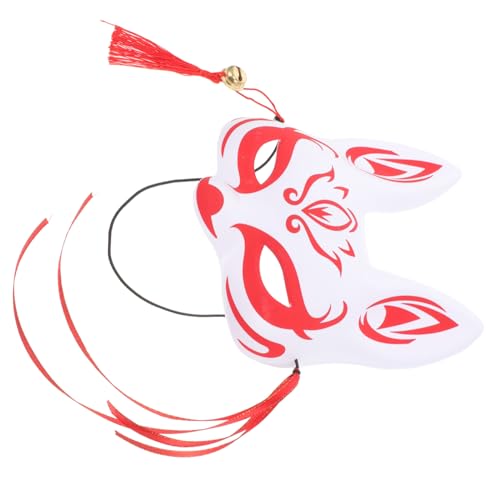 LIFKOME Japanische Maske Cosplay-maske Halbe Gesichtsfuchsmaske Cosplay-fuchsmaske Cosplay Party Fuchs Maske Maskerade Fuchsmaske Füchsemaske Im Japanischen Stil Tiermaske Rot Pvc von LIFKOME