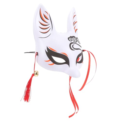 LIFKOME Japanische Maske mask kinder masken party masken children mask cosplay mask fox mask Tiermaske Halbgesichtsmaske Fuchsmaske für Cosplay Fuchsmaske für Maskeradeparty PVC Black von LIFKOME