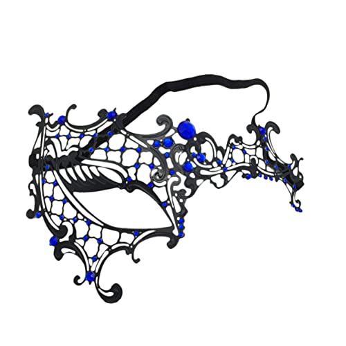 LIFKOME Halloween Karneval Maskerade Maske Venezianische Strass Metall Halbgesichtsmaske Cosplay Zubehör Schwarz von LIFKOME