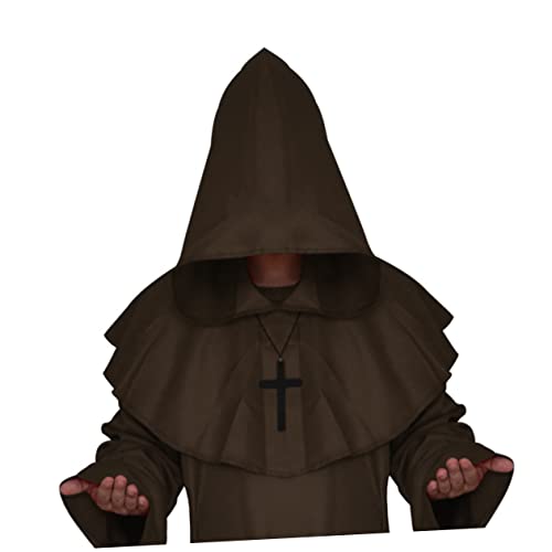 LIFKOME Mittelalterliches önchsgewand Mit Kapuze Für Halloween Cosplay Kaffee Braune Robe Größe XL Ideal Für Mottopartys Und Rollenspiele Unisex Perfekt Für Zauberer Und Priester von LIFKOME