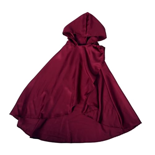 LIFKOME Mittelalterlicher Renaissance-umhang mit Kapuze für Herren Von Red Short Cape Hood Weiches Polyester Vielseitige Passform für Halloween-kostüme von LIFKOME