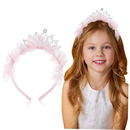 LIFKOME Prinzessinnen Tiara Haarreifen Mädchen Geburtstagskrone mit Strass und Perlen Meshstoff Leichtes Party Accessoire für Kinderfest und Feier LIFKOME Prinzessinnen Tiara Haarreifen Mädchen Geburtstagskrone mit Strass und Perlen Meshstoff Leichtes Party Accessoire für Kinderfest und Feier von LIFKOME