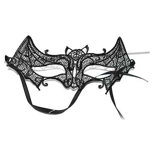 LIFKOME Spitzenmaske Maske Für Halloween Halloween-masken Kostüm Cosplay Partymaske Party-ball-maske Prop-masken Karnevalsmasken Halloween-augenmasken Halloween-gesichtsmaske Black von LIFKOME