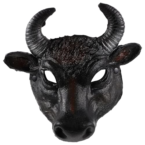 LIFKOME Halloween-Maske Stier-Gesichtsmaske Halloween-Stiermaske Tierkopfmaske Ochsen-Kopfbedeckung Kostüm Für Halloween Karneval Party Cosplay Kostüm-Requisite Partyzubehör von LIFKOME