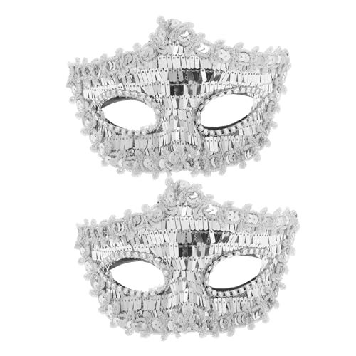 LIFKOME Maskenballmasken Glitzer Pailletten Damen Herren Venezianische Kostüme für Halloween und Bälle von LIFKOME