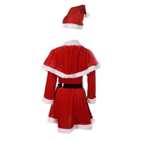 LIFKOME Weihnachtskleidung für Damen Weihnachtsmann-kostüm Weihnachtsmann-anzug Partykleid Outfit von LIFKOME