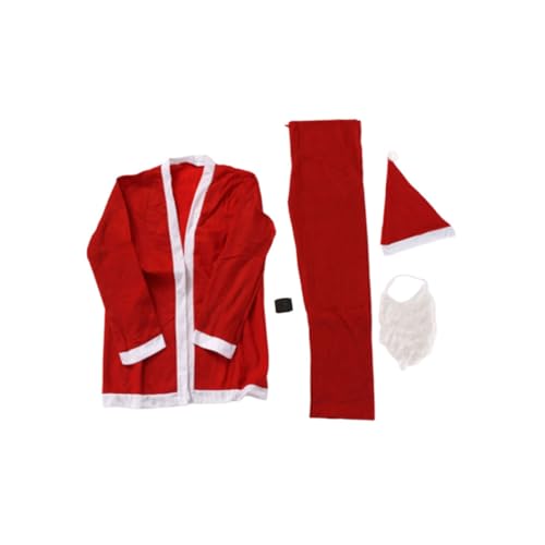 LIFKOME Weihnachtsmann-kleidung Weihnachtskostüm Weihnachtsmann-outfit Weihnachtsmannanzug Für Männer Erwachsener Weihnachtsanzug Weihnachtsmann-cosplay Weihnachts-cosplay-requisiten Rot von LIFKOME