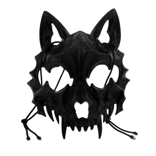 LIFKOME Werwolf-Maske halloween masken Halloween-Maske halloween-dekoration costume halloween facecup Gesichtsbedeckung Maske für Festival einzigartige Maske Plastik Black von LIFKOME