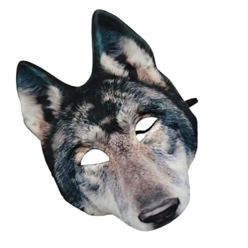 LIFKOME Wolfsmaske Wolfstiermaske Wolf- -maske Therianischer Maskenwolf Therische Maske Katzen Halbmaske Tier-cosplay-masken Wolf Kostüm Maske Fuchsmaske Dschungeltiermasken Eva Grey von LIFKOME