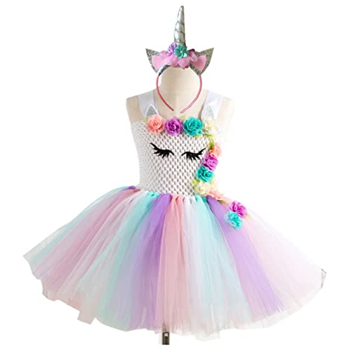 LIFKOME Mädchen Tutu Kleid Set Mit Stirnband Geburtstag Party Outfit Partygeschenk Für Kinder von LIFKOME