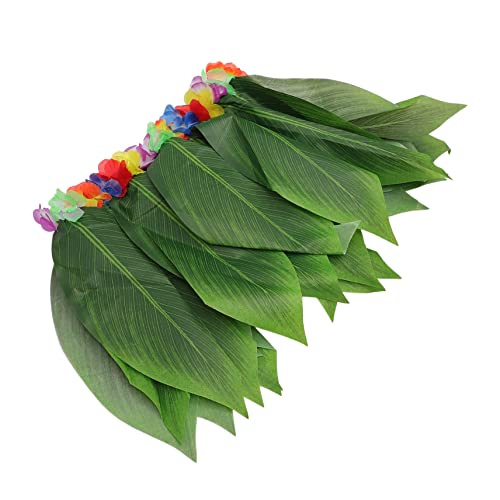 LIFKOME hawaiianisches Kostüm Bekleidung Hawaii-Grasrock Bananenblattrock Hawaiischer Grasrock Perlengirlande hawaii outfit hawaii kleidung kurzer rock hula milla kurze röcke rot von LIFKOME