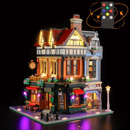 LIGHTAILING Licht-Set Für Lego-10350 Eckhaus im Tudorstil - Led-Beleuchtungsset Kompatibel Mit Lego Bausteinen Modell：Fernbedienungsversion - Modell Set Nicht Enthalten von LIGHTAILING