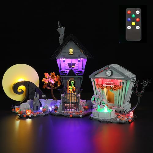 LIGHTAILING Licht-Set Für Lego- 21351 Tim Burtons Disney Film Nightmare Before Christmas - Led-Beleuchtungsset Kompatibel Mit Lego Bausteinen Modell：Fernbedienungsversion - Modell Set Nicht Enthalten von LIGHTAILING