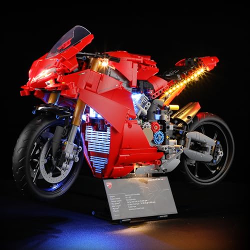 LIGHTAILING Licht-Set Für Lego-42202 Ducati Panigale-V4-S Motorrad - Led-Beleuchtungsset Kompatibel Mit Lego Bausteinen Modell - Modell Set Nicht Enthalten von LIGHTAILING