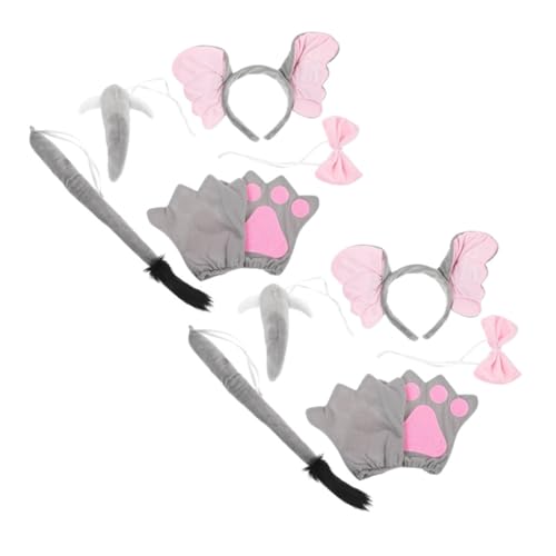 LIGIGWASH 2 Sätze Kostüm Set Teilig mit Weichen Ohren und Handschuhen Hautfreundliches Stoffmaterial für Rollenspiele Tiermottopartys und Geburtstagsfeiern LIGIGWASH 2 Sätze Kostüm Set Teilig mit Weichen Ohren und Handschuhen Hautfreundliches Stoffmaterial für Rollenspiele Tiermottopartys und Geburtstagsfeiern von LIGIGWASH