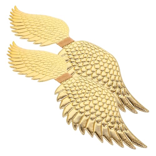 LIGIGWASH 2 Stück Goldene Engelsflügel Cosplay Flügel Prop Große Realistische Kostümflügel für Halloween Bühnenauftritte Mottoparty und Fotoshooting LIGIGWASH 2 Stück Goldene Engelsflügel Cosplay Flügel Prop Große Realistische Kostümflügel für Halloween Bühnenauftritte Mottoparty und Fotoshooting von LIGIGWASH