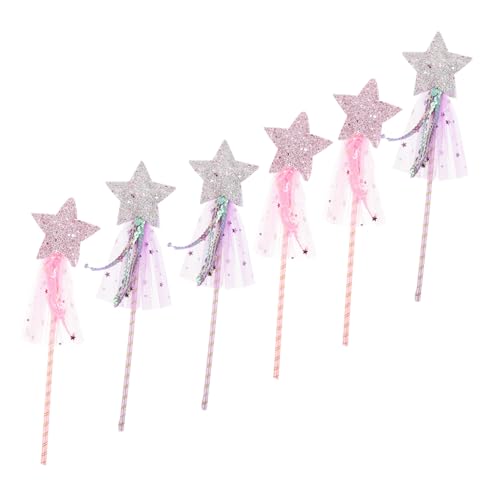 LIGIGWASH 6 Stück Teiliges Feenstab Glitter-sternstäbe Kinderzauberstäbe Dekorative für Prinzessinnen-Party Cosplay Bühnenauftritte und Halloween LIGIGWASH 6 Stück Teiliges Feenstab Glitter-sternstäbe Kinderzauberstäbe Dekorative für Prinzessinnen-Party Cosplay Bühnenauftritte und Halloween von LIGIGWASH