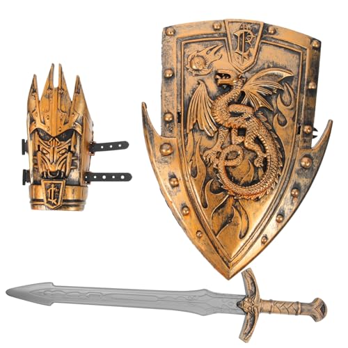 LIGIGWASH Cosplay Ritterkleidung aus Sicherem Kunststoff Leichtes Rollenspiel Zubehör für Jungen Mädchen Bühnenkostüm Party Fasching LIGIGWASH Cosplay Ritterkleidung aus Sicherem Kunststoff Leichtes Rollenspiel Zubehör für Jungen Mädchen Bühnenkostüm Party Fasching von LIGIGWASH