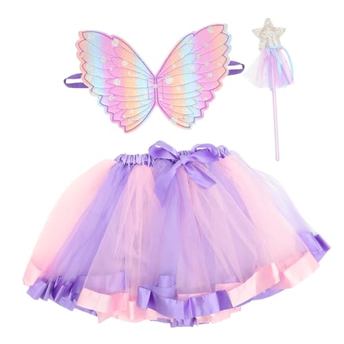 LIGIGWASH Englisches Feenkostüm für Mädchen mit Flügeln Zauberstab und Kurzem Rock Leicht Anzuziehen für Halloween Karneval Kostümparty und Rollenspiele Bezaubernde Feenverkleidung LIGIGWASH Englisches Feenkostüm für Mädchen mit Flügeln Zauberstab und Kurzem Rock Leicht Anzuziehen für Halloween Karneval Kostümparty und Rollenspiele Bezaubernde Feenverkleidung von LIGIGWASH