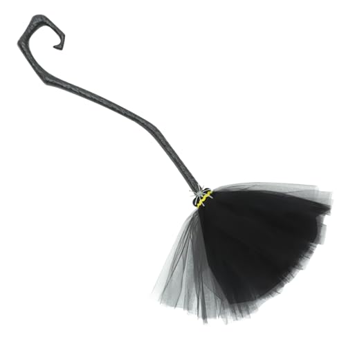LIGIGWASH Halloween Hexenbesen Deko Abnehmbar Leichtes Kostümzubehör für Halloween Party Karneval Cosplay mit Schwarzem Stiel und Hexenmotiv LIGIGWASH Halloween Hexenbesen Deko Abnehmbar Leichtes Kostümzubehör für Halloween Party Karneval Cosplay mit Schwarzem Stiel und Hexenmotiv von LIGIGWASH