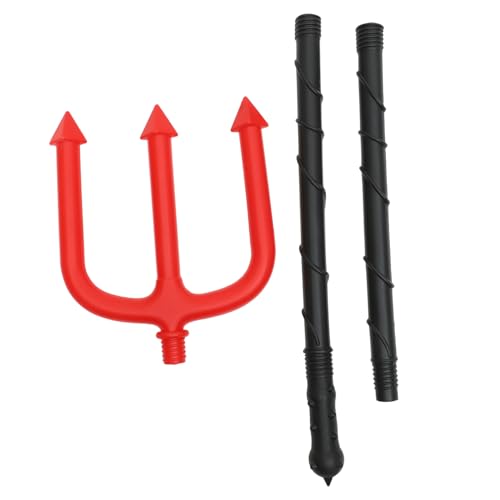 LIGIGWASH Halloween Teufelsgabel Requisite mit Robustem Leichtem Griff Rote Dreizinkige Dämonengabel für Cosplay Partydekoration und Halloween Kostüm Zubehör LIGIGWASH Halloween Teufelsgabel Requisite mit Robustem Leichtem Griff Rote Dreizinkige Dämonengabel für Cosplay Partydekoration und Halloween Kostüm Zubehör von LIGIGWASH