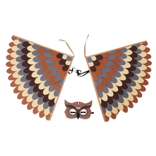 LIGIGWASH Kinderkostüm Tierflügel aus Filz Leichtes Realistisches Eulen und Vogel Kostüm für Jungen und Mädchen für Rollenspiele Geburtstage Halloween und Faschingsfeiern LIGIGWASH Kinderkostüm Tierflügel aus Filz Leichtes Realistisches Eulen und Vogel Kostüm für Jungen und Mädchen für Rollenspiele Geburtstage Halloween und Faschingsfeiern von LIGIGWASH