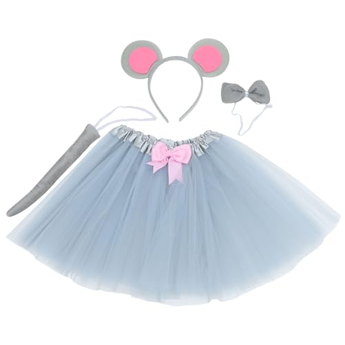 LIGIGWASH Niedliches Mäusekostüm Set mit Haarreif Schleife und Bequemes Cosplay Zubehör für Halloween Festliche Tier Verkleidung Geeignet für Party und Karneval LIGIGWASH Niedliches Mäusekostüm Set mit Haarreif Schleife und Bequemes Cosplay Zubehör für Halloween Festliche Tier Verkleidung Geeignet für Party und Karneval von LIGIGWASH