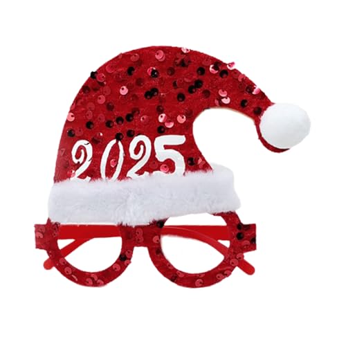 LIGSLN Funkelnder Augenrahmen Weihnachtsbrille Silvester 2025 Brille Musik Festival Brille Fotostudios Dekoration von LIGSLN