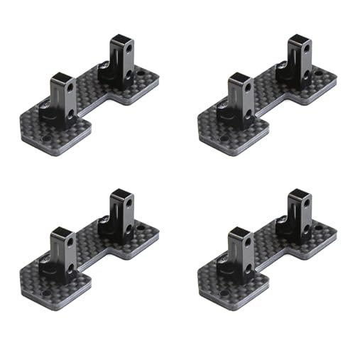 LIGUSTRUM 4X Kohle Faser Servo Halterung Halter Achse Hoch Servo Feste Halterung für Axial SCX10 SCX10 II 90046 1/10 RC Crawler Auto Upgrade Teile von LIGUSTRUM