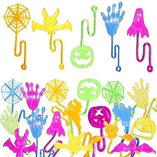 LIHAO Klatshhand Kinder, 35 Stück Bunte Glibberhand Mitgebsel, Klatschhand Glibber, Mitbringsel Give aways, Geeignet für Den Kindergeburtstag, Halloween von LIHAO