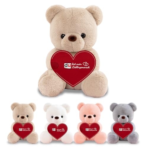 LIHIQIYA Teddybär mit Herz, 35cm Kuscheltier Bär Braun, Du Bist Mein Lieblingsmensch, Plüschbär mit Herz Schokoriegel Verpackung, Adventskalender Geschenke für Frau Freundin mädchen LIHIQIYA Teddybär mit Herz, 35cm Kuscheltier Bär Braun, Du Bist Mein Lieblingsmensch, Plüschbär mit Herz Schokoriegel Verpackung, Adventskalender Geschenke für Frau Freundin mädchen von LIHIQIYA