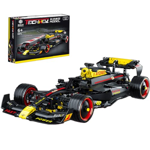 LIKLIKLINK Technik Rennwagen Bausteine Formula F1 Bausatz, 1039 Teile Klemmbausteine Sportwagen Modellbausatz, MOC F1 RB19 Formula Rennenauto Spielzeug Bauset Kompatibel mit Großen Marken von LIKLIKLINK