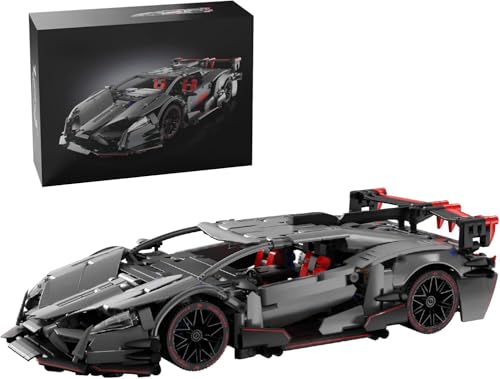 LIKLIKLINK Technik Rennwagen Bausteine für Lambor Huracán GT3 EVO2, 991 Teile Klemmbausteine Sportwagen Modellbausatz, 1:14 MOC Rennenauto Spielzeug Bauset Kompatibel mit Großen Marken von LIKLIKLINK