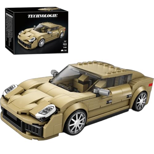 LIKLIKLINK Technik Speed Champions Rennwagen Bausteine, 324 Klemmbausteine MOC Auto Supersportwagen Modellbausatz Technik Rennauto Konstruktionsspielzeug Kompatibel mit Großen Marken von LIKLIKLINK