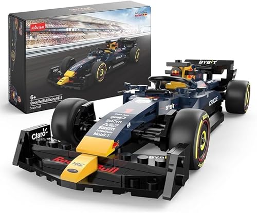 LIKLIKLINK Technik Sportwagen Bausteine, 333 Teile Oracle RB19 F1 Modell-Auto-Bausatz, Klemmbausteine Rennwagen-Spielzeug, Fortschrittliches Sammlerset und Geschenk für Erwachsene Kinder von LIKLIKLINK