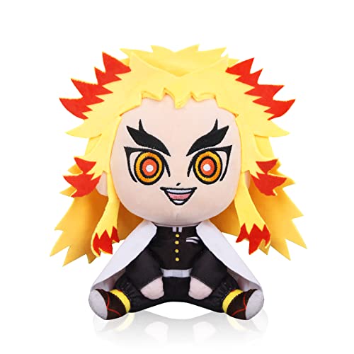 LIKUNGOU 20cm Anime Plushie Nezuko Tanjirou Plüschpuppe Spielzeug, Weiche Kawaii Sitzende Manga Figur Puppen Sammlerstücke Geschenke für Fans (Kyoujurou) von LIKUNGOU